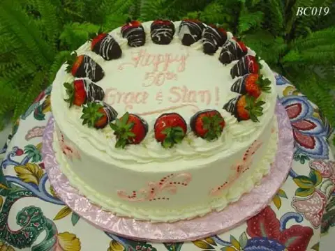 Decorated birthday cake