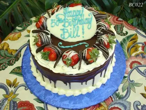 Birthday cake with fondant decoration